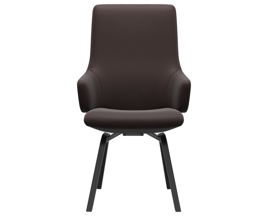 Laurel | High Back Dining Chair with D200 Slanted Legs with Arms