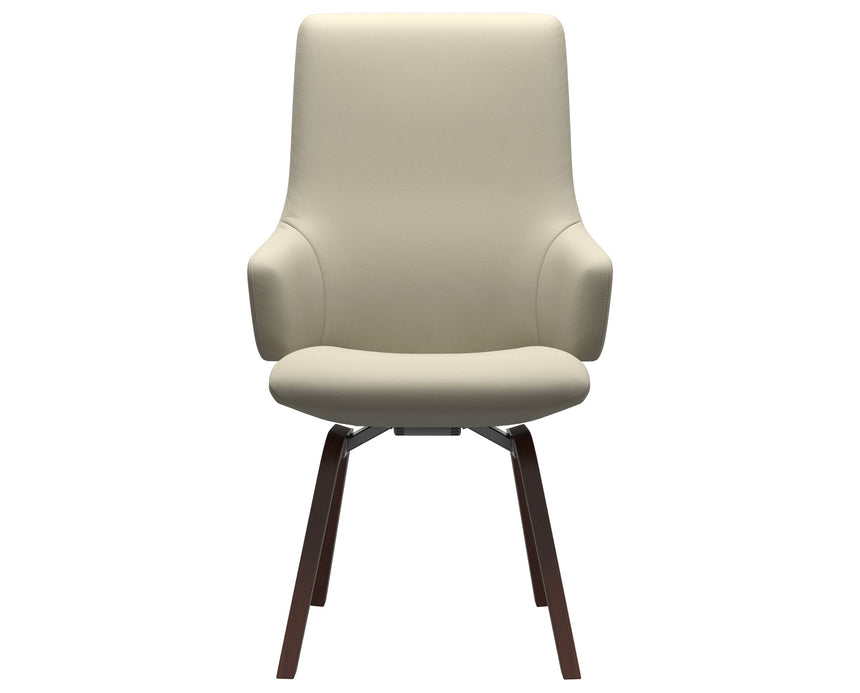 Laurel | High Back Dining Chair with D200 Slanted Legs with Arms