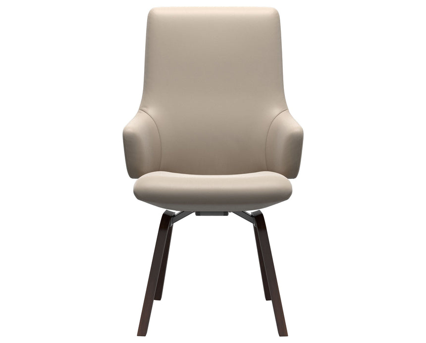 Laurel | High Back Dining Chair with D200 Slanted Legs with Arms
