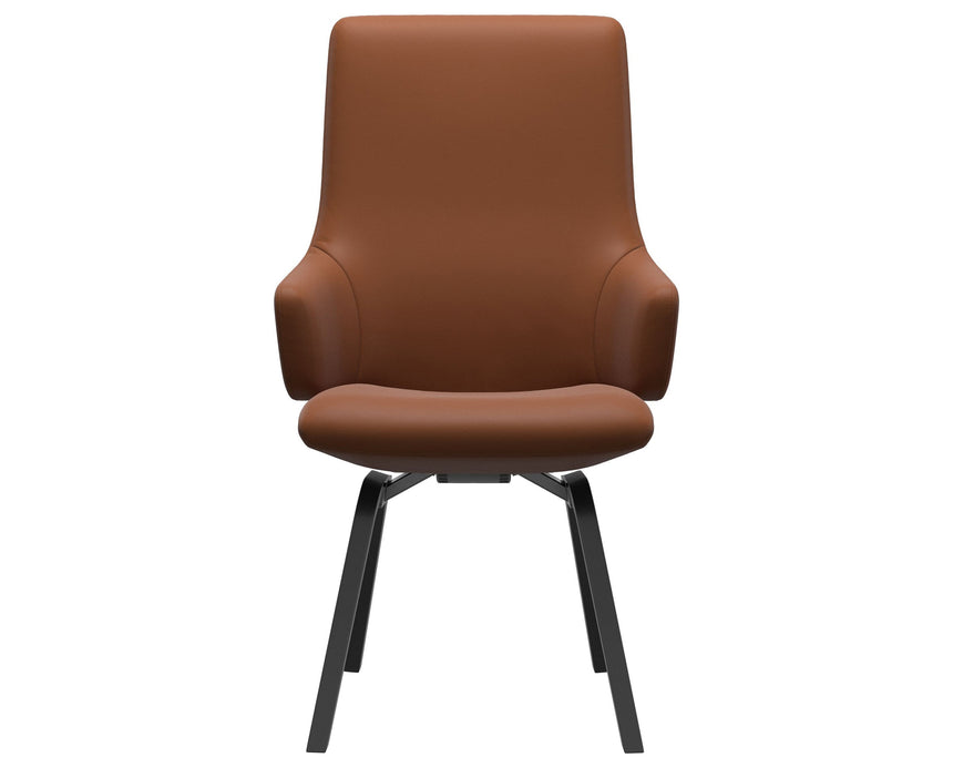 Laurel | High Back Dining Chair with D200 Slanted Legs with Arms