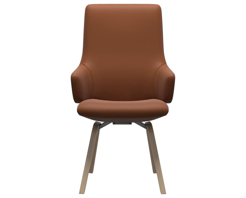 Laurel | High Back Dining Chair with D200 Slanted Legs with Arms