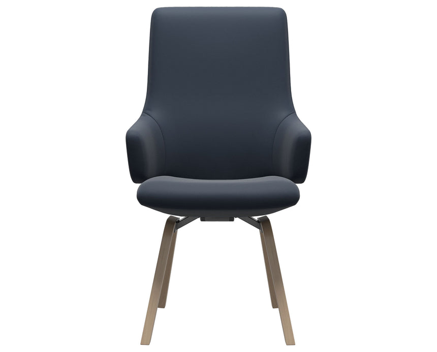 Laurel | High Back Dining Chair with D200 Slanted Legs with Arms