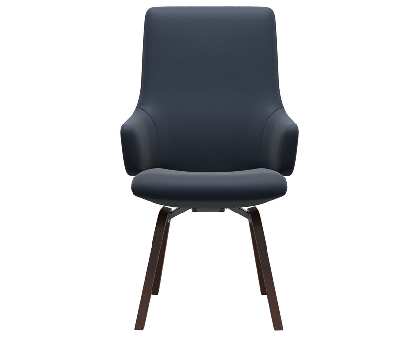 Laurel | High Back Dining Chair with D200 Slanted Legs with Arms