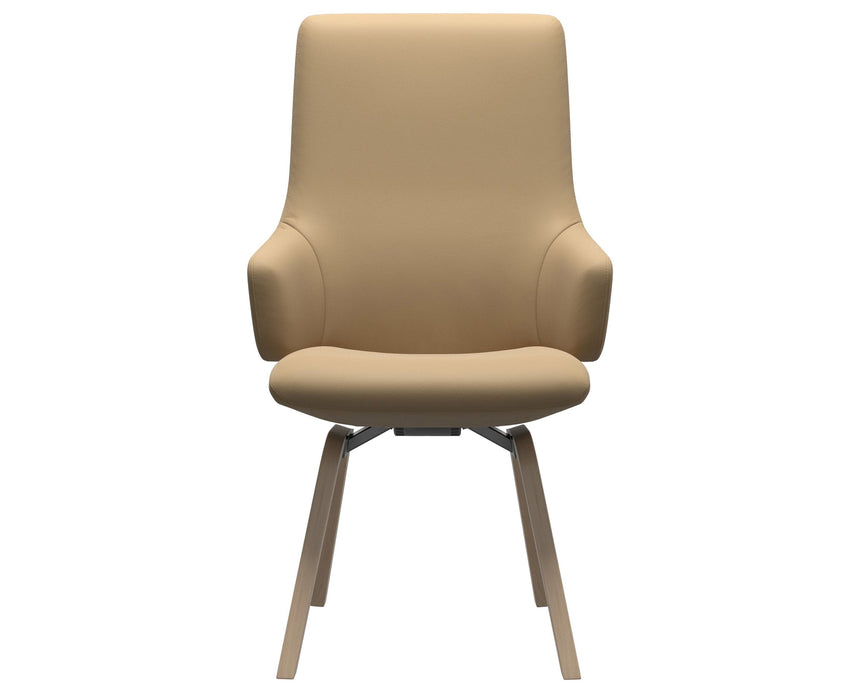 Laurel | High Back Dining Chair with D200 Slanted Legs with Arms