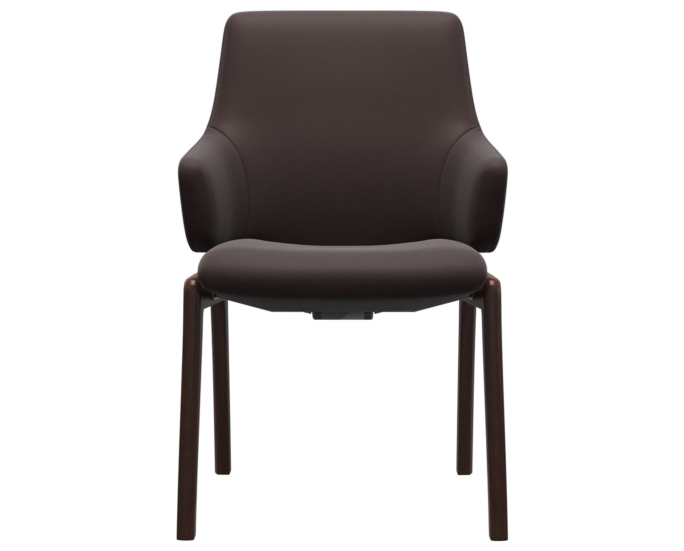 Laurel | Low Back Dining Chair with D100 Vertical Legs with Arms