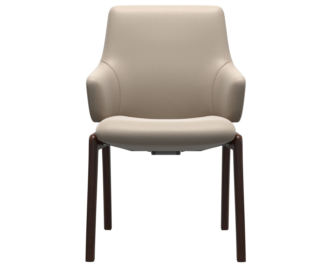 Laurel | Low Back Dining Chair with D100 Vertical Legs with Arms