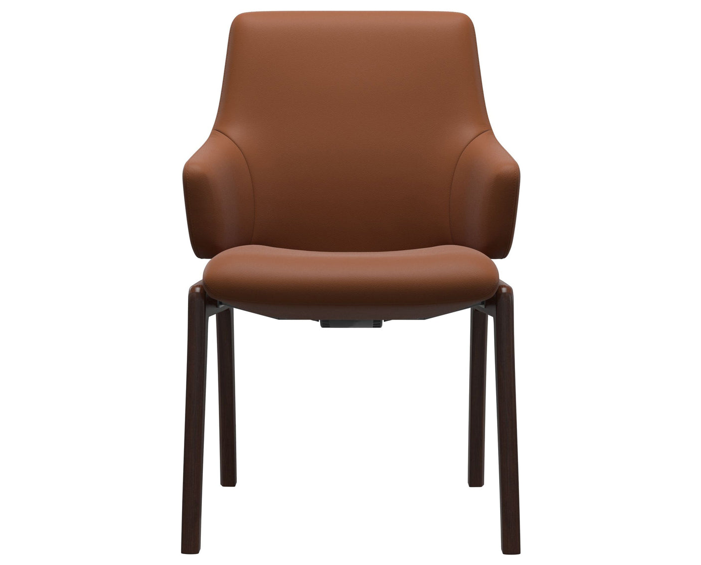 Laurel | Low Back Dining Chair with D100 Vertical Legs with Arms
