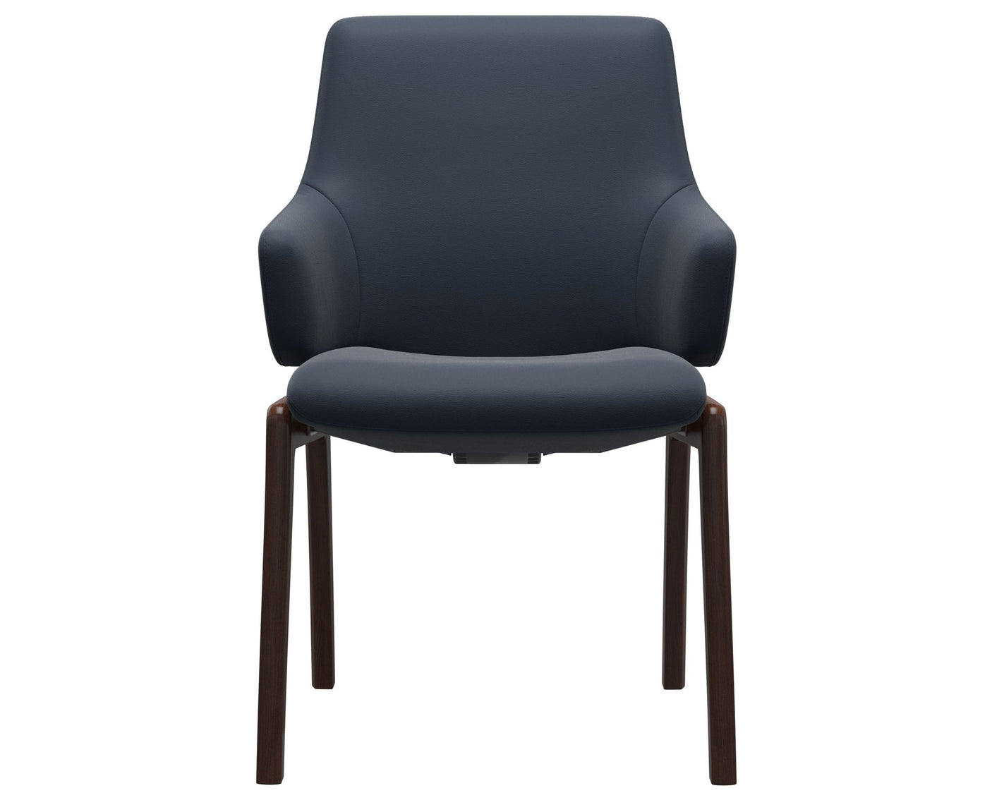 Laurel | Low Back Dining Chair with D100 Vertical Legs with Arms