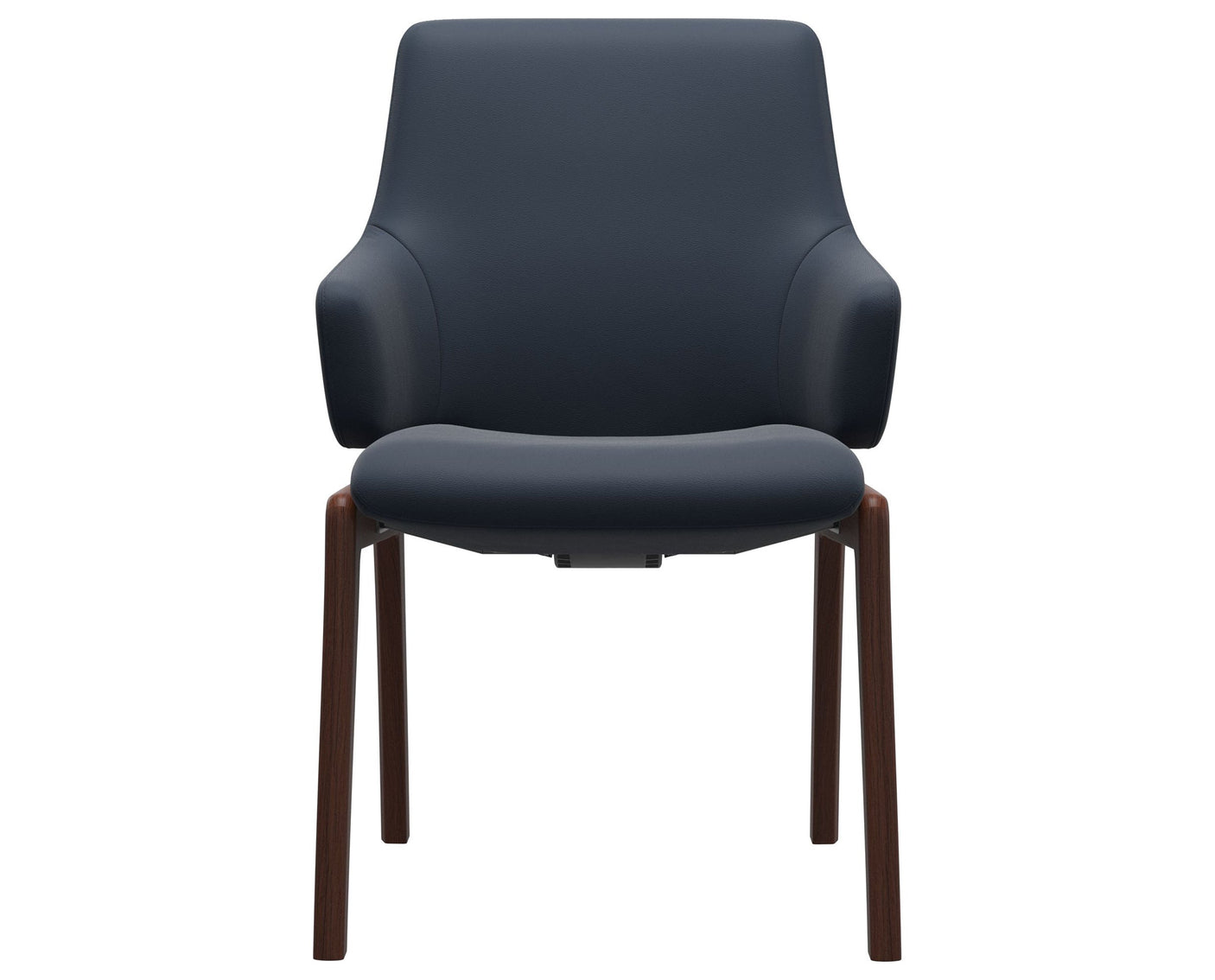 Laurel | Low Back Dining Chair with D100 Vertical Legs with Arms
