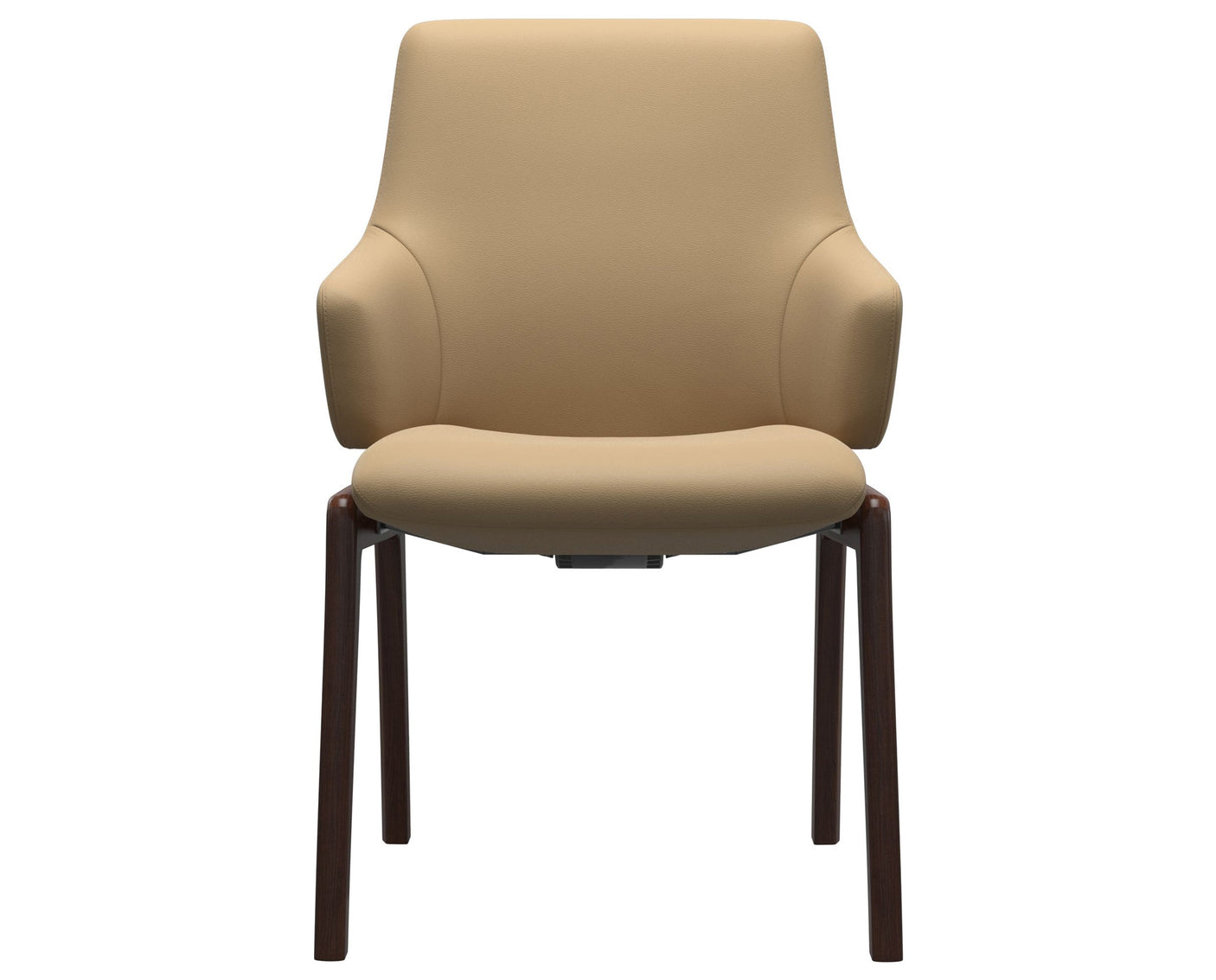Laurel | Low Back Dining Chair with D100 Vertical Legs with Arms