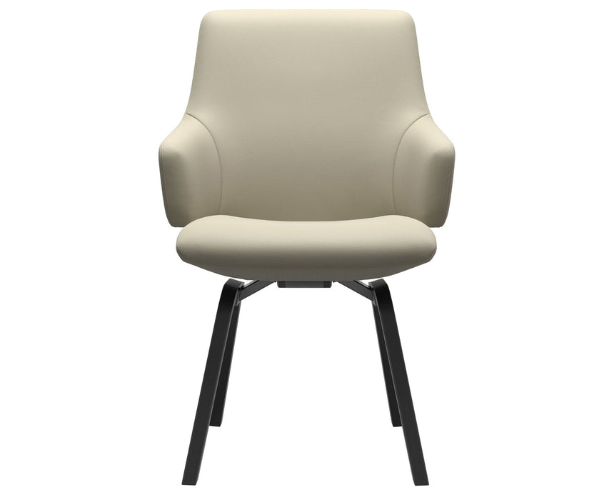 Laurel | Low Back Dining Chair with D200 Slanted Legs with Arms