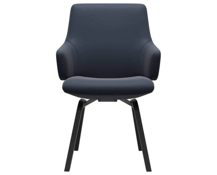 Laurel | Low Back Dining Chair with D200 Slanted Legs with Arms