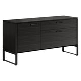 BDi Linea 6220 Multi Function Cabinet in Charcoal Stained Ash, on white