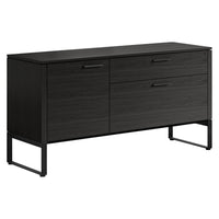 BDi Linea 6220 Multi Function Cabinet in Charcoal Stained Ash, on white