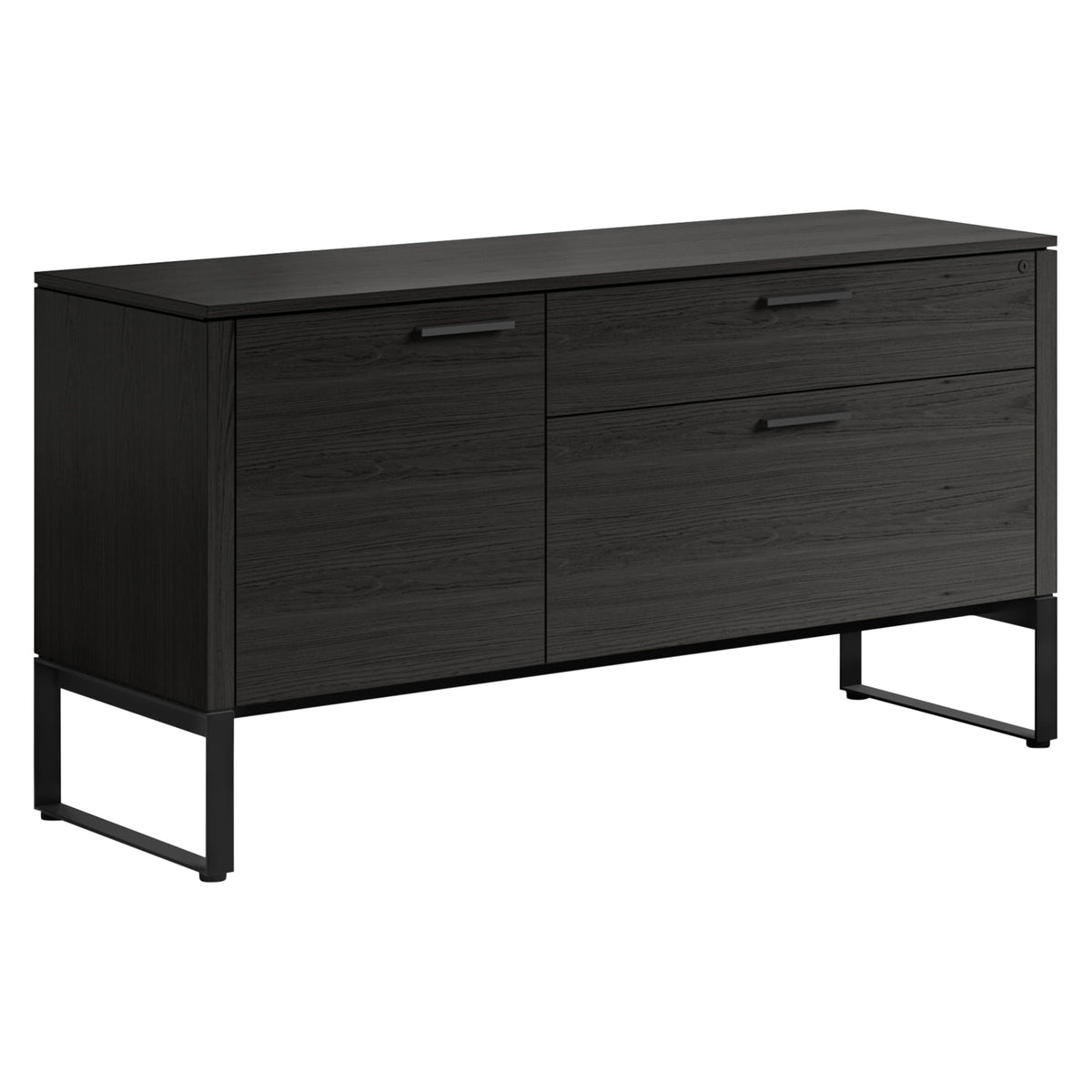 BDi Linea 6220 Multi Function Cabinet in Charcoal Stained Ash, on white