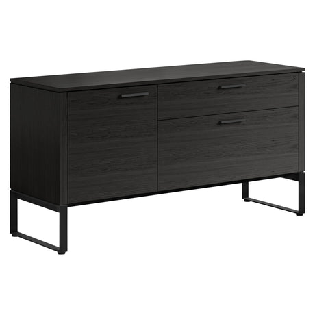BDi Linea 6220 Multi Function Cabinet in Charcoal Stained Ash, on white