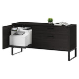 BDi Linea 6220 Multi Function Cabinet in Charcoal Stained Ash, on white