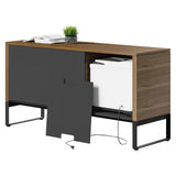 BDi Linea 6220 Multi Function Cabinet in Natural Walnut, on white