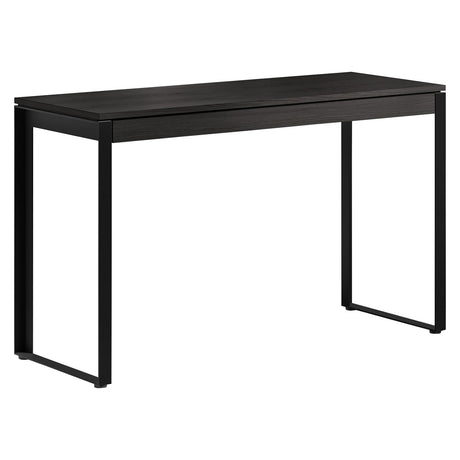 BDi Linea 6222 Console Desk in Charcoal Stained Ash, on white