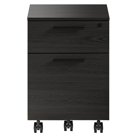 BDi Linea 6227 Mobile File Pedestal in Charcoal Stained Ash, on white