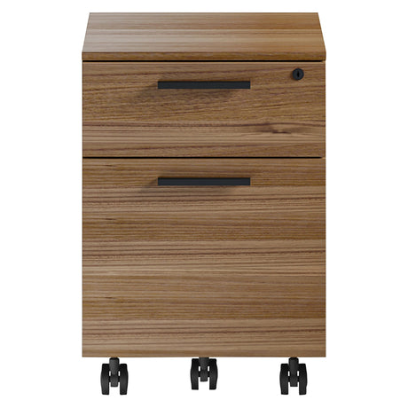 BDi Linea 6227 Mobile File Pedestal in Natural Walnut, on white