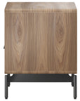 Natural Walnut with Powder Coated Steel | BDI Linq 22" Nightstand | Valley Ridge Furniture
