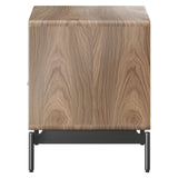 BDi Linq Nightstand in Natural Walnut, on white, 28" size