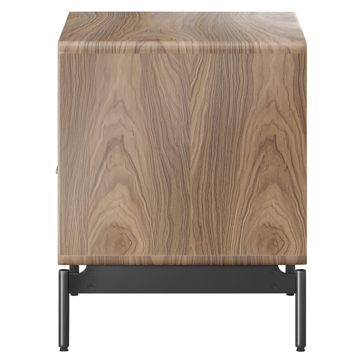 BDi Linq Nightstand in Natural Walnut, on white, 28" size
