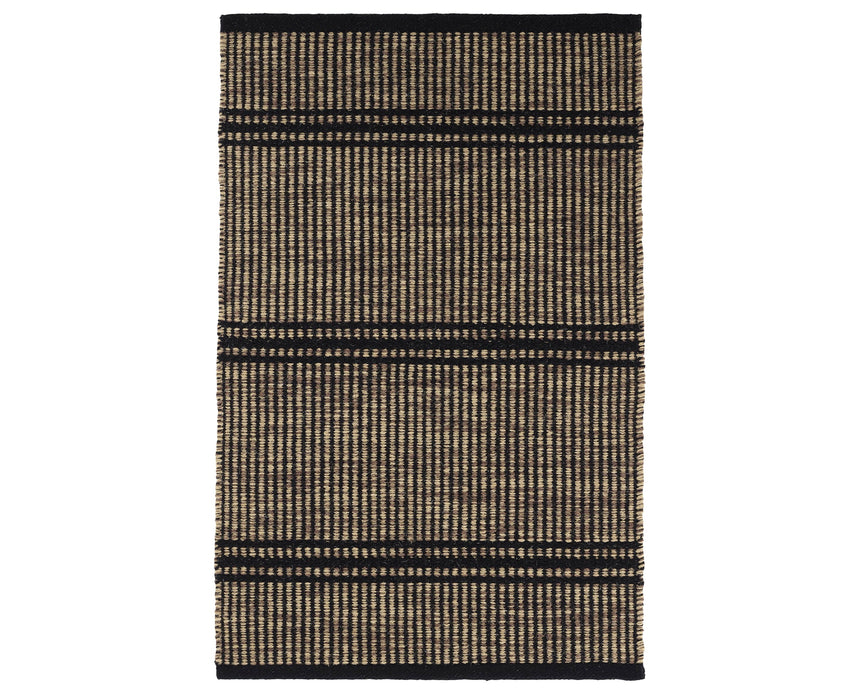 Rug with a Malta Handwoven pattern on a plain background
