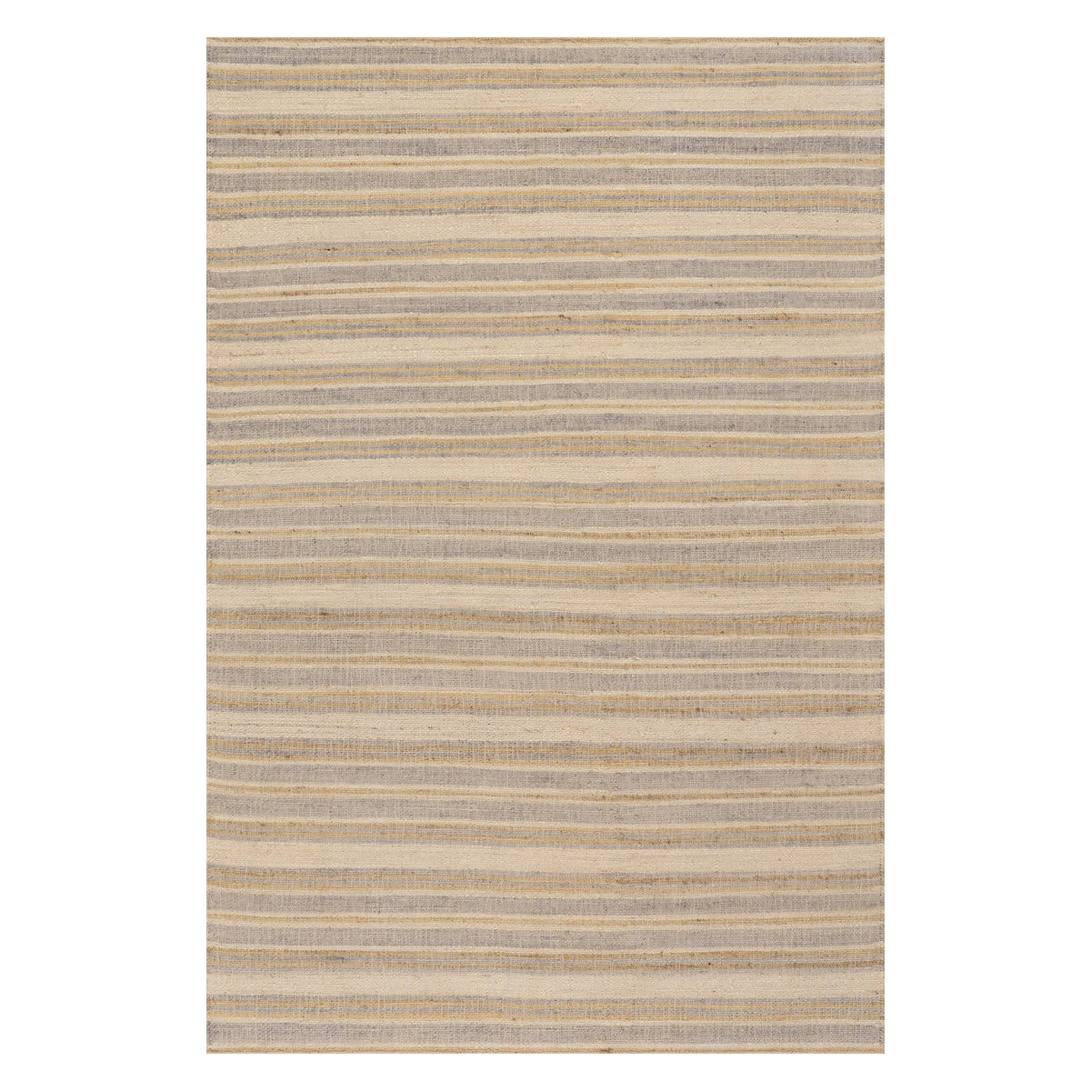 Dash & Albert Marn Striped Handmade Jute Rug in Sand, on white