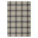 Dash & Albert Mesael Modern Plaid Indoor Rug in Blue, on white
