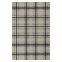 Dash & Albert Mesael Modern Plaid Indoor Rug in Blue, on white