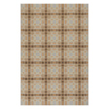 Dash & Albert Mesael Modern Plaid Indoor Rug in Tan, on white