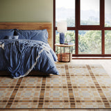 Dash & Albert Mesael Modern Plaid Indoor Rug in Tan, photo 2