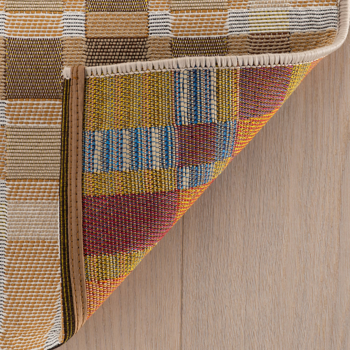 Dash & Albert Mesael Modern Plaid Indoor Rug in Tan, photo 3