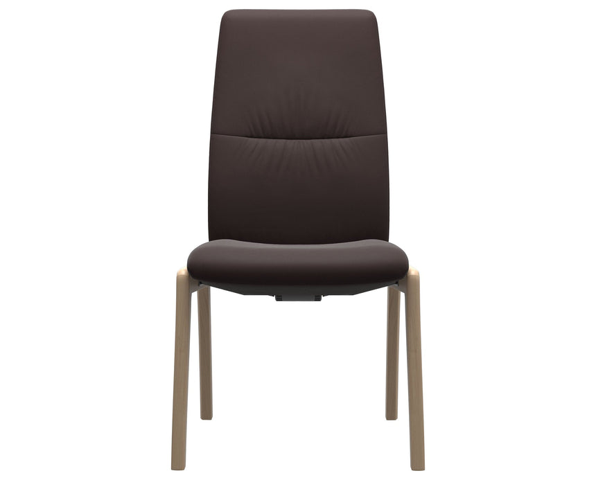 Mint | High Back Dining Chair with D100 Vertical Legs