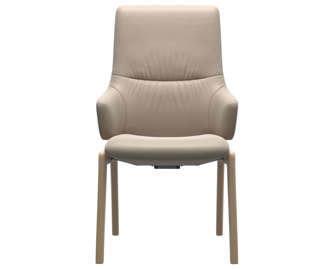 Mint | High Back Dining Chair with D100 Vertical Legs with Arms
