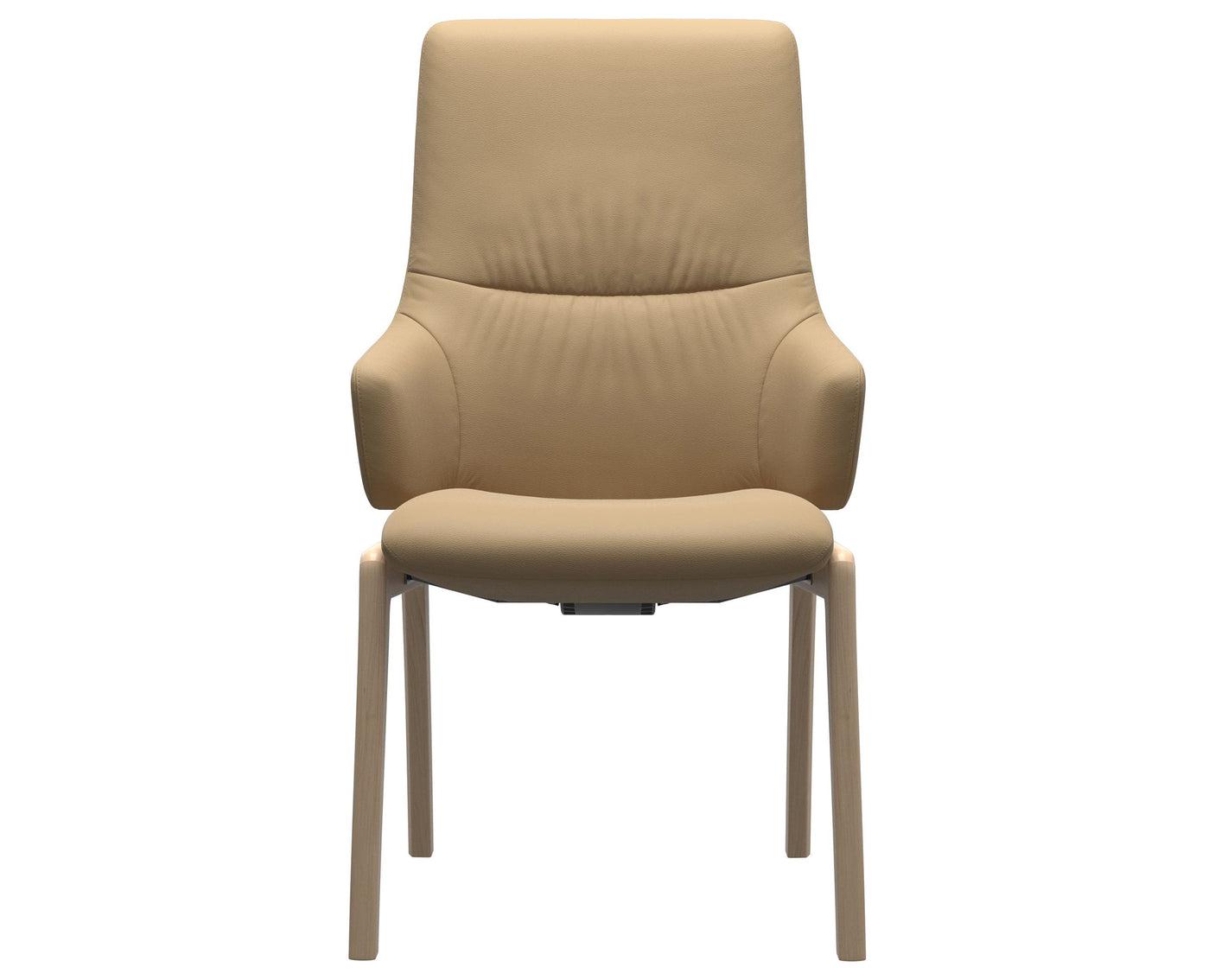 Mint | High Back Dining Chair with D100 Vertical Legs with Arms