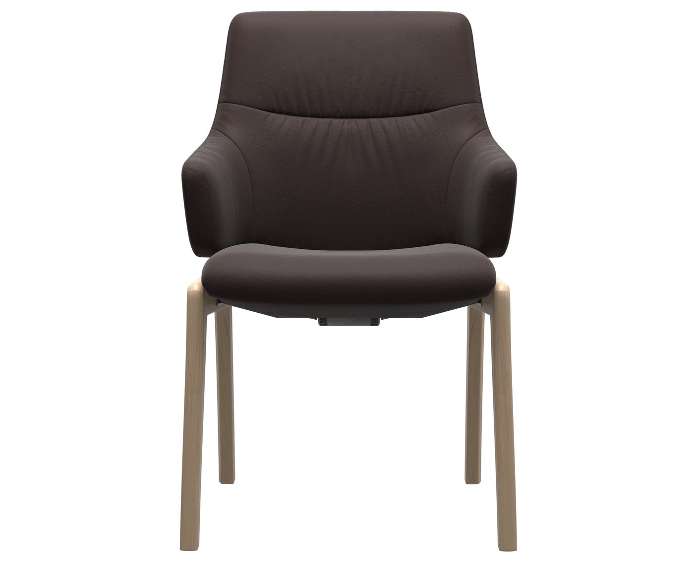 Mint | Low Back Dining Chair with D100 Vertical Legs with Arms