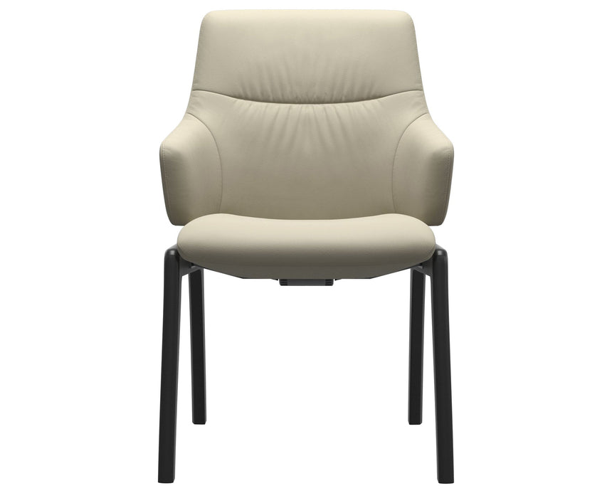 Mint | Low Back Dining Chair with D100 Vertical Legs with Arms