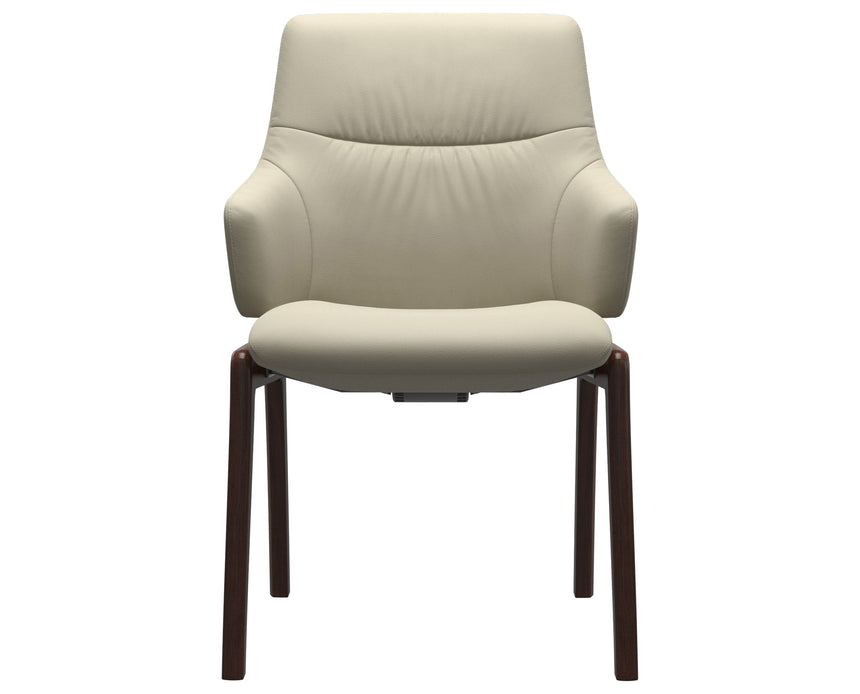 Mint | Low Back Dining Chair with D100 Vertical Legs with Arms