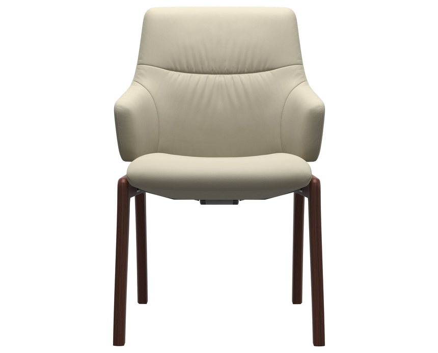 Mint | Low Back Dining Chair with D100 Vertical Legs with Arms