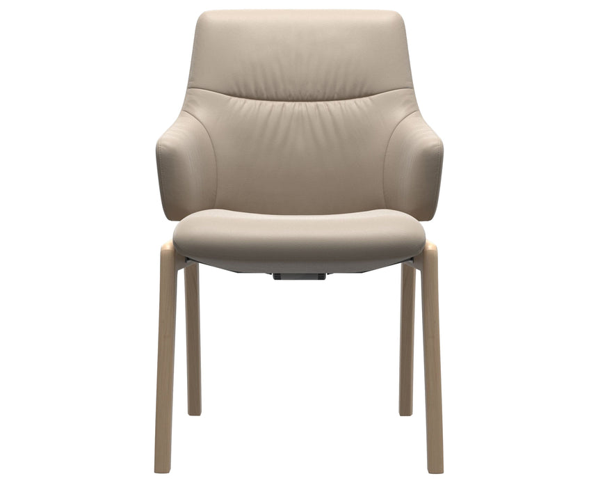 Mint | Low Back Dining Chair with D100 Vertical Legs with Arms
