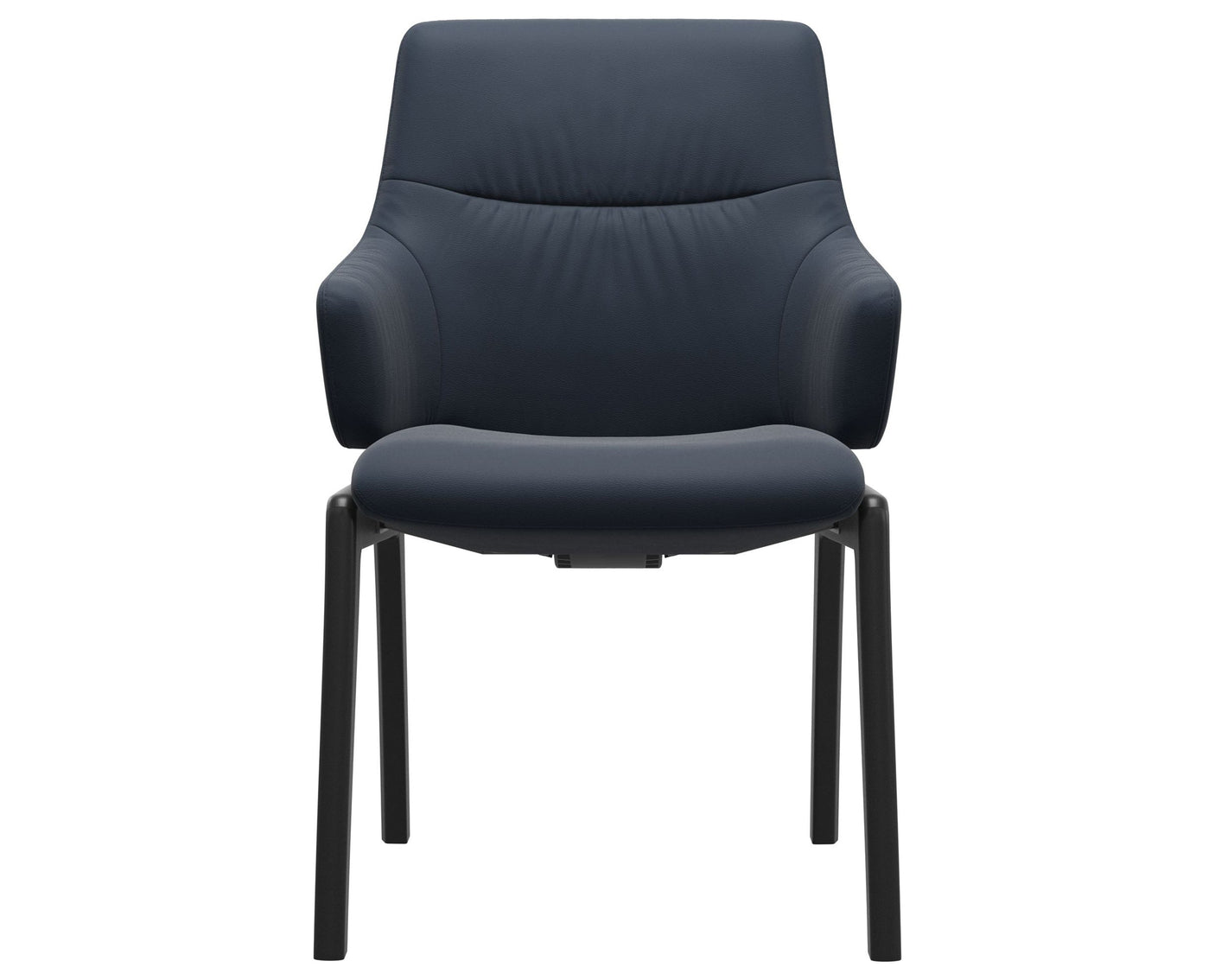 Mint | Low Back Dining Chair with D100 Vertical Legs with Arms