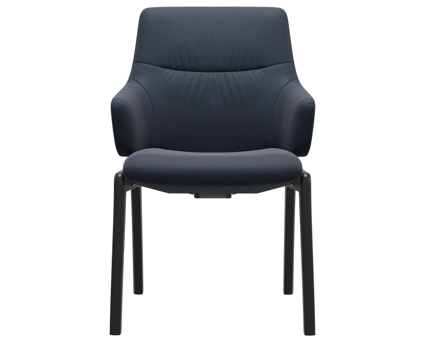 Mint | Low Back Dining Chair with D100 Vertical Legs with Arms