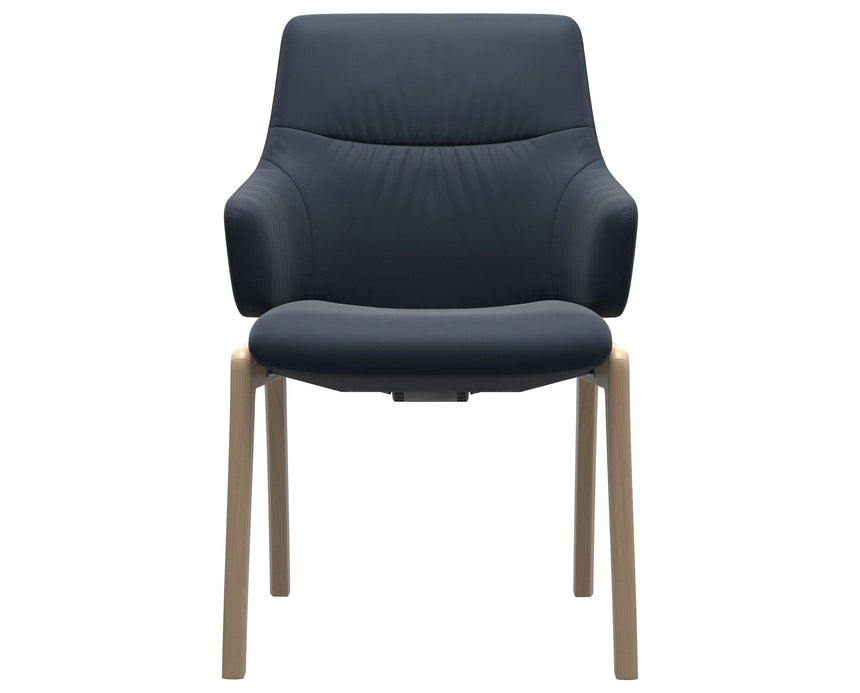 Mint | Low Back Dining Chair with D100 Vertical Legs with Arms