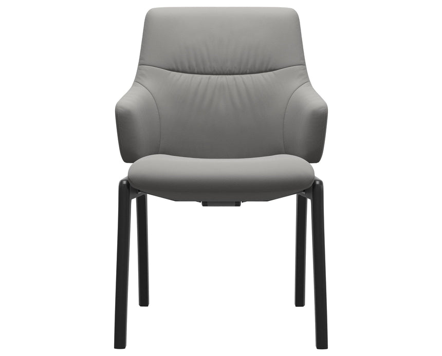 Mint | Low Back Dining Chair with D100 Vertical Legs with Arms