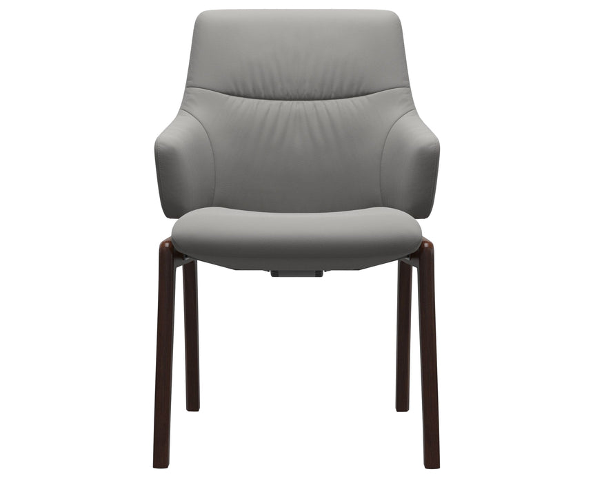 Mint | Low Back Dining Chair with D100 Vertical Legs with Arms