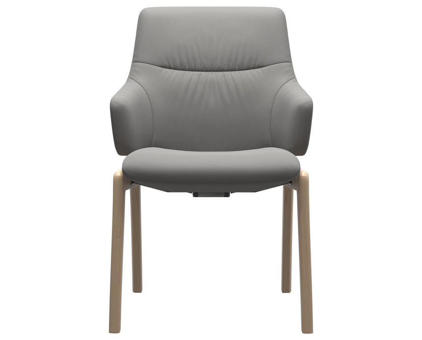 Mint | Low Back Dining Chair with D100 Vertical Legs with Arms