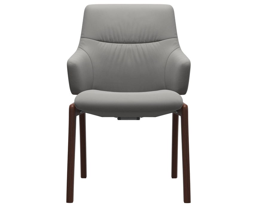 Mint | Low Back Dining Chair with D100 Vertical Legs with Arms
